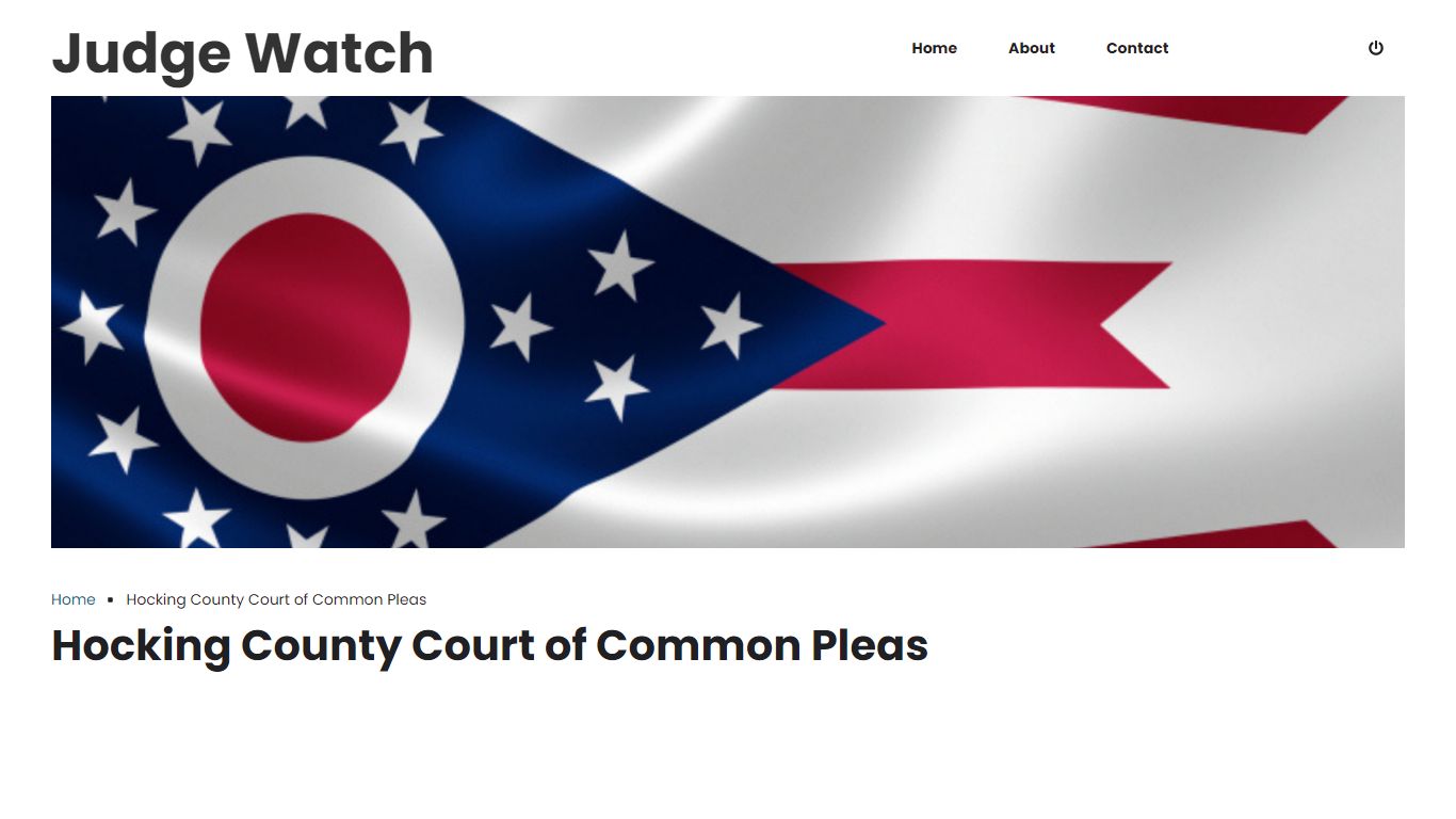 Hocking County Court of Common Pleas | Judge Watch Network